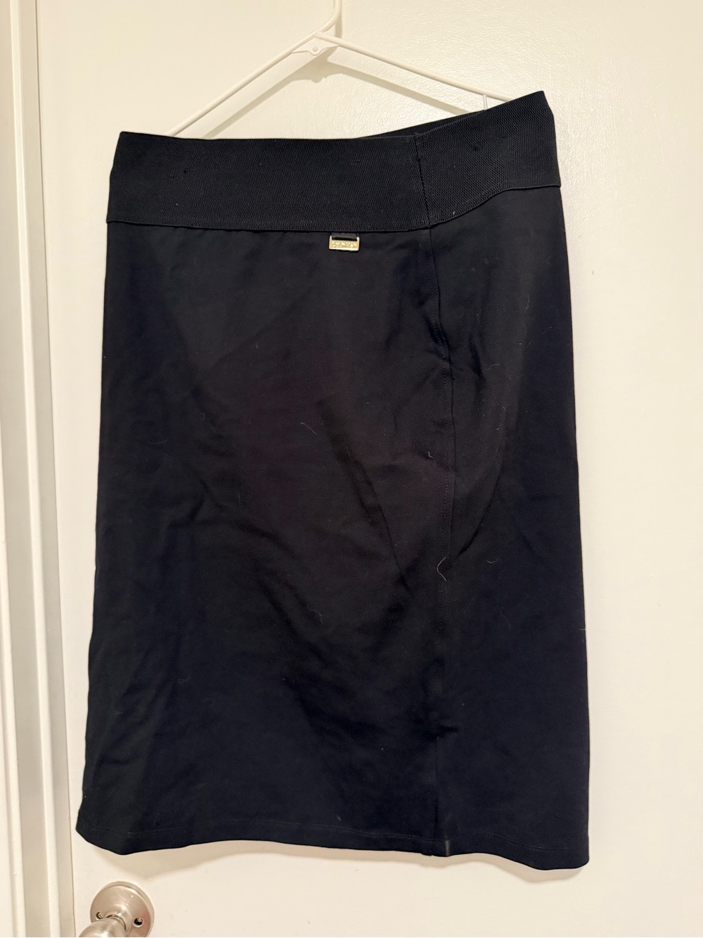 Calvin Klein Black Knit Waistband Pencil Skirt